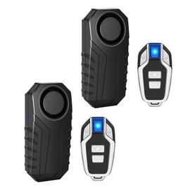 USUPERINK Motorbike Anti-Theft Alarm with Remote Control, Bike Alarm, Motorcycle Alarm, Bicycle Alarms with Remote, Bike Accessories Bicycle Security IP65 Waterproof, 113dB Super Loud, 2Pack