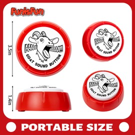 FunisFun Goat Desk Toy with Goat Squeak, Funny Button with Sheep Sound for White Elephant Gag Gifts Men Women Office Gifts for Dad from Daughter Son, Novelty Toys for Playing Jokes