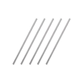 sourcing map Pack of 5 Full Round Rods Stainless Steel Rods 3 mm x 100 mm 304 Stainless Steel for DIY