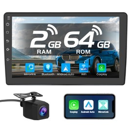 10.1-inch Android 13 Car Stereo Radio for Chevy Silverado Tahoe GMC Sierra Yukon - 2GB+64GB with Carplay & Android Auto, Backup Camera, GPS Navigation, Bluetooth, WiFi, HD Multimedia Receiver