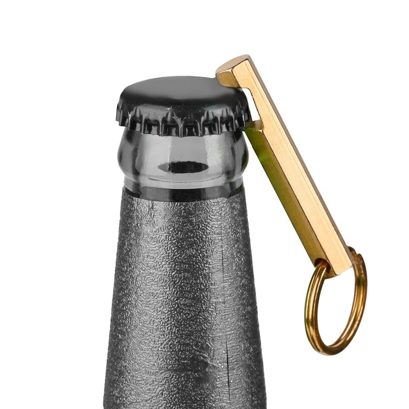 NBGDY 2PCS Solid Brass Keychain Beer Bottle Opener with Brass