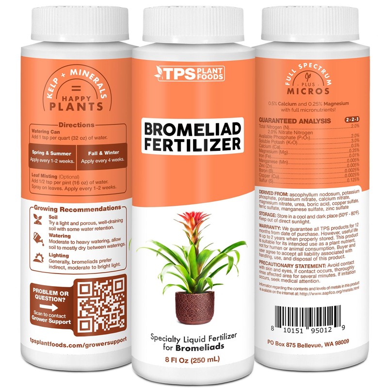 Bromeliad Fertilizer for All Bromeliaceae Plants, Liquid Plant Food 8