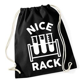Hippowarehouse Nice rack Test Tubes Drawstring Cotton School Gym Bag 37cm x 46cm, 12 litres