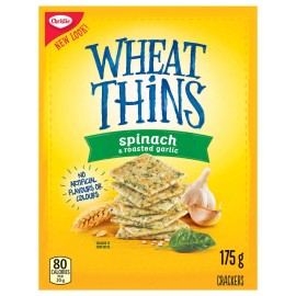 Christie Wheat Thins Spinach & Roasted Garlic Crackers, 175g/6.2 oz., Box