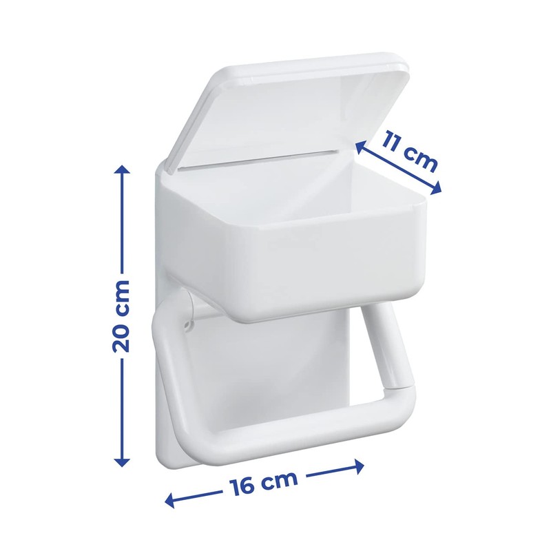 Wenko 8514500 Toilet Roll Holder 2 in 1