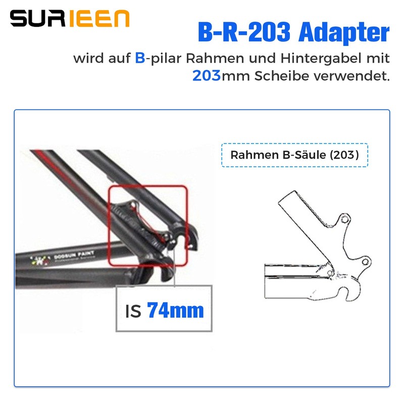 SURIEEN Bicycle Disc Brake Adapter, Replacement Parts Adapter Brake Mount