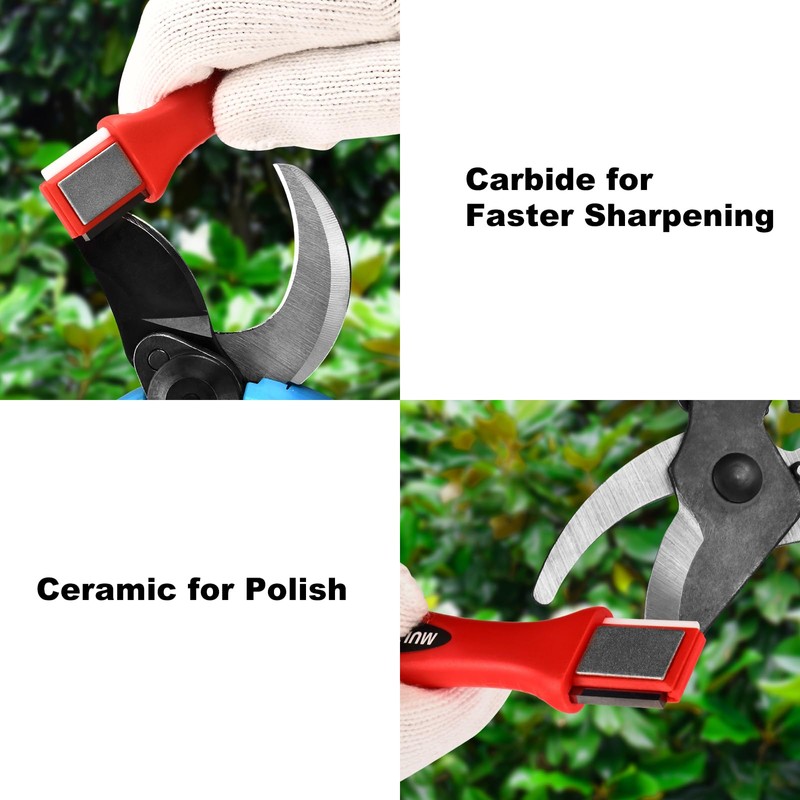 SUCA Blade Sharpener for Garden Tools, 4 in 1 Tool