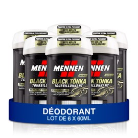Mennen - Deostick für Herren, groß, Frische, 48 Stunden, Black Tonka, ohne Alkohol, 6 x 50 ml