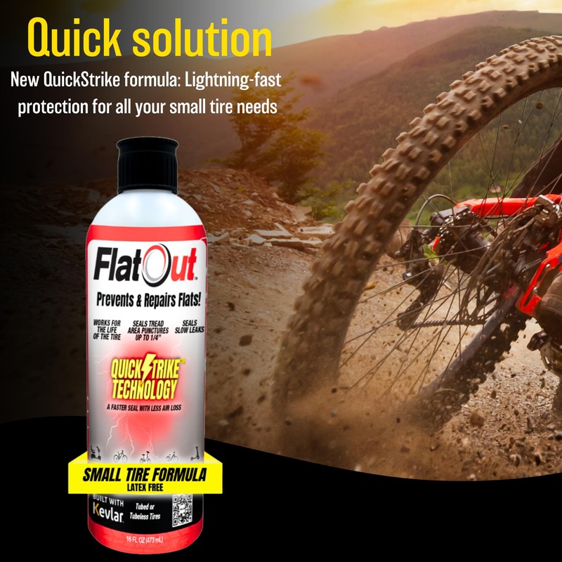 QuickStrike Tire Sealant - Small Tire/Bicycle Formula - New Formula