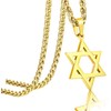 JeryWe Star of David Pendant Necklace for Men Women Stainless