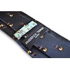 Frederick Thomas Navy Blue Mens Tie with Toucan bird pattern