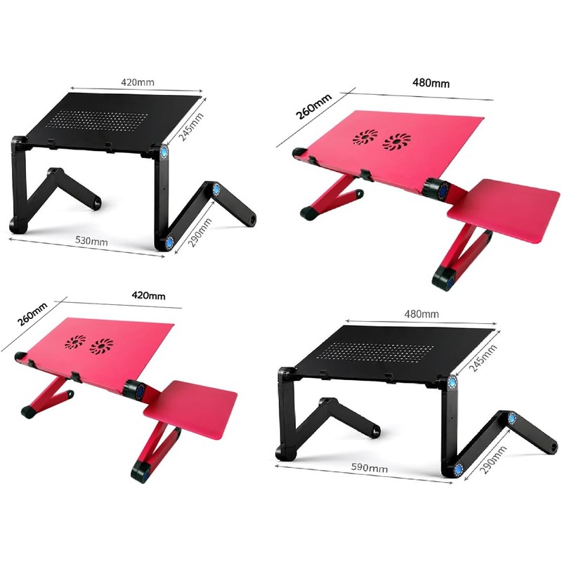 Adjustable Laptop Computer Lap Desk Portable Multifunctional Cooling Ergonomic Vented