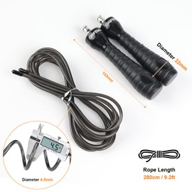 GRIFEMA Skipping Rope, Speed Rope Adjustable with Non-Slip Handles, Adjustable Length, Non-Slip, Skipping Rope Adult Fitness for Fitness and Endurance and Rope Skipping