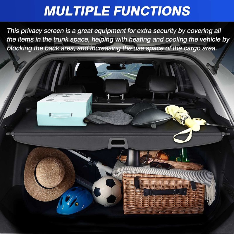 Automiim Cargo Cover for Toyota 4Runner 2024 2023 2010-2022 Trunk