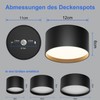 Klighten LED 18 W surface-mounted spotlight, round ceiling spotlights, surface-mounted