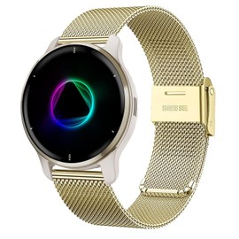 VELULYX Metal band for with Garmin Venu 2 Plus, 20mm Stainless Steel Band for Garmin Venu Sq/Sq Music/Venu Sq 2/Vivoactive 3/3 Music/Vivoactive 5/Garmin Venu/Vivomove HR/Forerunner 55 245 645