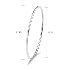 925 Sterling Silver Bangle Bracelet Stackable Bangles for Women