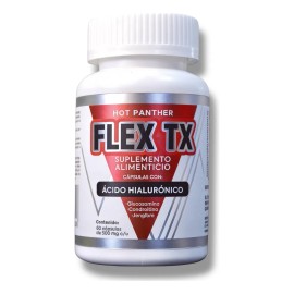Flex Tx Suplemento Acido Hialuronico Glucosamina 60 Capulas Sabor Sin sabor