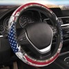 Camo Us Flag Deer Elastic Steering Wheel Cover Non-Slip Breathable