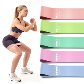 5PCs Latex Bands for Working Out, Resistance Bands for Men and Wowen, Rubber Bands for Pilates and Yoga, Exercise Equipment for Legs, Arms, Chest, Back and Glutes