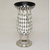 Unbranded Candle Holder Nickel Plated & Mirror Mosaic Glass Shade