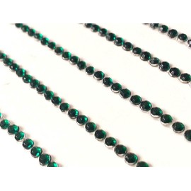 CraftbuddyUS 600x2mm Self Adhesive Green Diamente Crystal Strips on Gems Rhinestone Bling