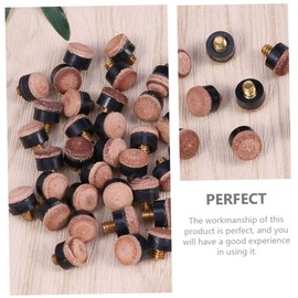 BESPORTBLE 2sets Pool Stick Tips Billiard Replacement Leather Billiard Necessity 20pcs*2