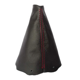 The Tuning-Shop Ltd Gear Stick Gaiter Compatible with Mini Cooper S-One R50 R53 01-06 Leather Red Stitching