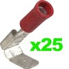 APUK 25 Piggy Back Red 6.3mm Spade Terminals Replacement for