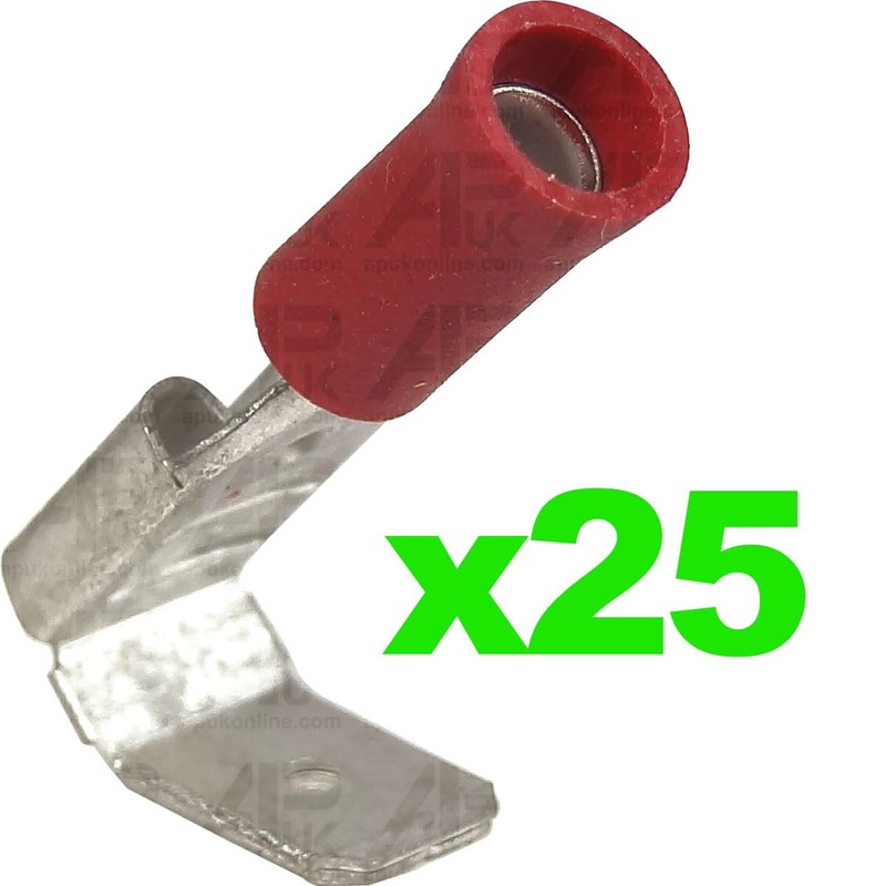 APUK 25 Piggy Back Red 6.3mm Spade Terminals Replacement for