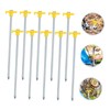 Kisangel Camping Tent Stakes 10 Pack Steel Ground Nails Large