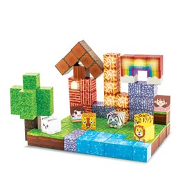 Tubasaya 100 Piece Magnetic Building Blocks with Animals and Landscape Designs