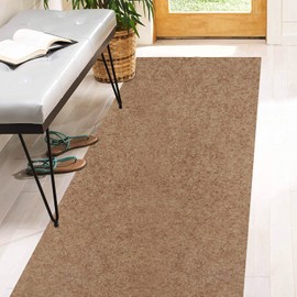 4' x 20' Runner Rugs with Rubber Backing, Indoor Outdoor Utility Carpet Runner Rugs, Sand, Can Be Used as Aisle for The RV and Boat, Laundry Room and Balcony