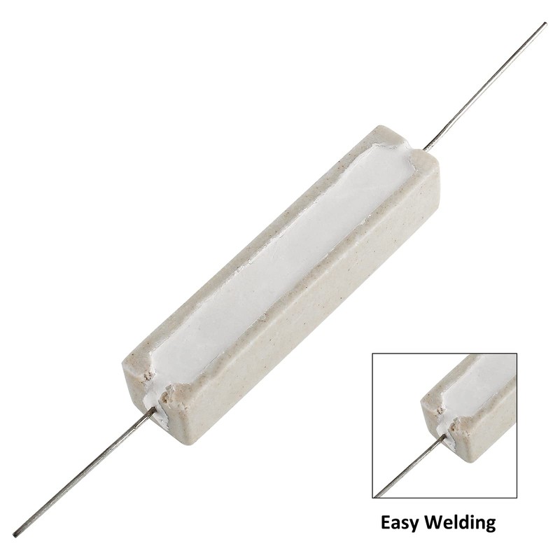 Qjaiune 10Pcs Cement Resistor 10W 500 Ohm Resistor, Ceramic Resistor