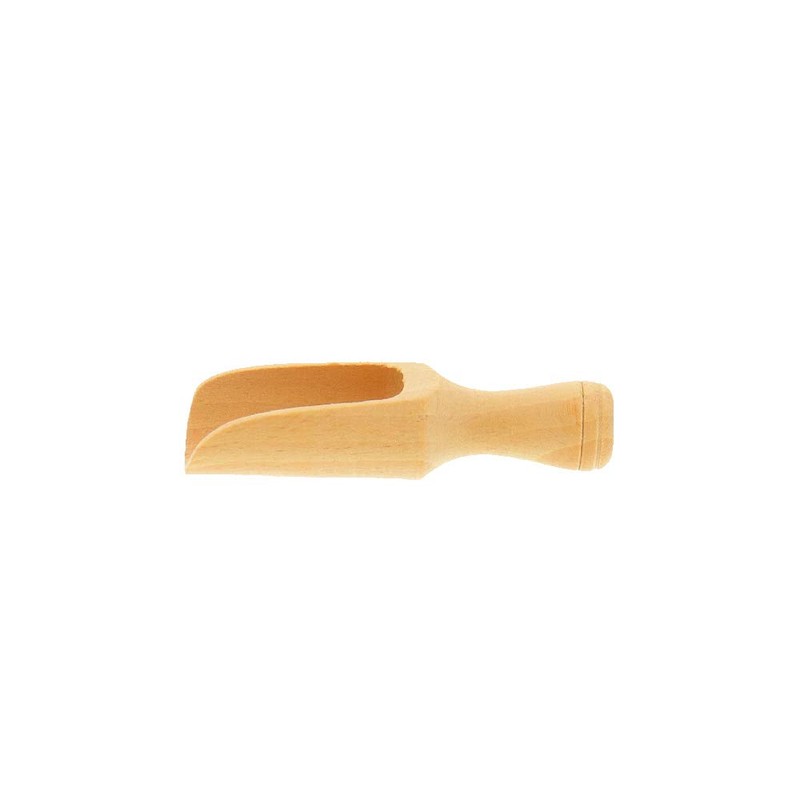 5x Dosier-Schaufel aus Holz, 7,5 cm, Mess-Löffel für Gewürze, Tee,