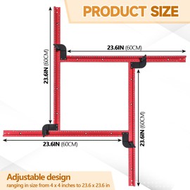 Briwooody Juice Groove Router Jigs for Cutting Board Adjustable Router Guide up to 23.6'' x 23.6'' Groove Templates Jig for Woodworking