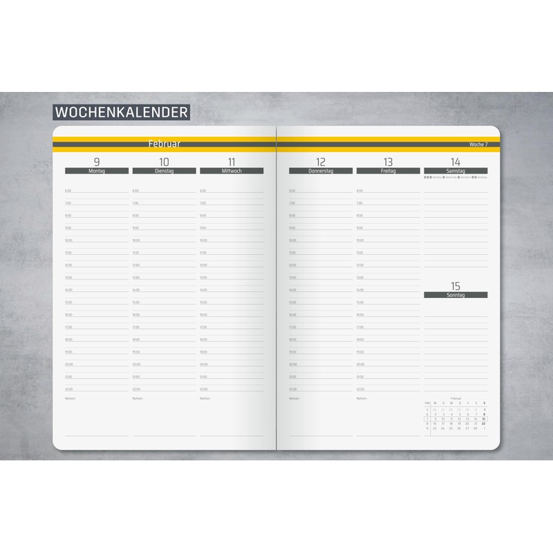 SIGEL L2607 2026 Week to View Diary in German, A5