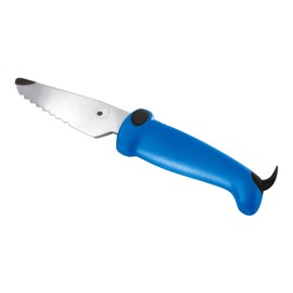 KUHN RIKON Kinderkitchen - Coltello per cani con lama seghettata, colore: blu