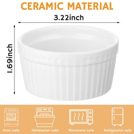 Treela 40 Pieces Ceramic Butter Warmers Set Included Butter Warmers Melter and 32 Tealight Candles for Chocolate Cheese Fondue Crab Lobster Microwave Oven Safe