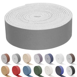 Keadic Faux Leather Strap, Leather Strap, 1 Inch Width, 78 Inch Long Tools, Leather Sheets, Strips for Stamping, Handbag, Wallet, DIY Leather Craft Projects (Grey)
