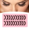 Pestañas Postizas, 10 Pares, Reutilizables, Suaves, 3D, Multicapa, Pestañas Postizas,