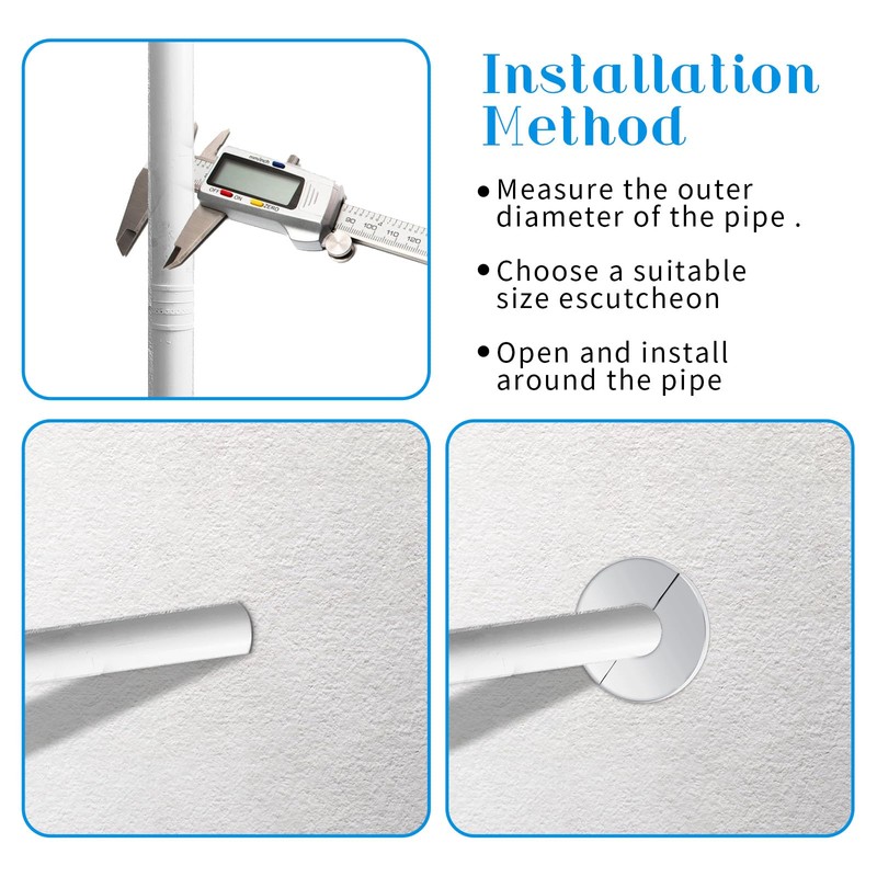 3 Pcs Escutcheon Plate Plumbing Cover Plates Wall Split Flange