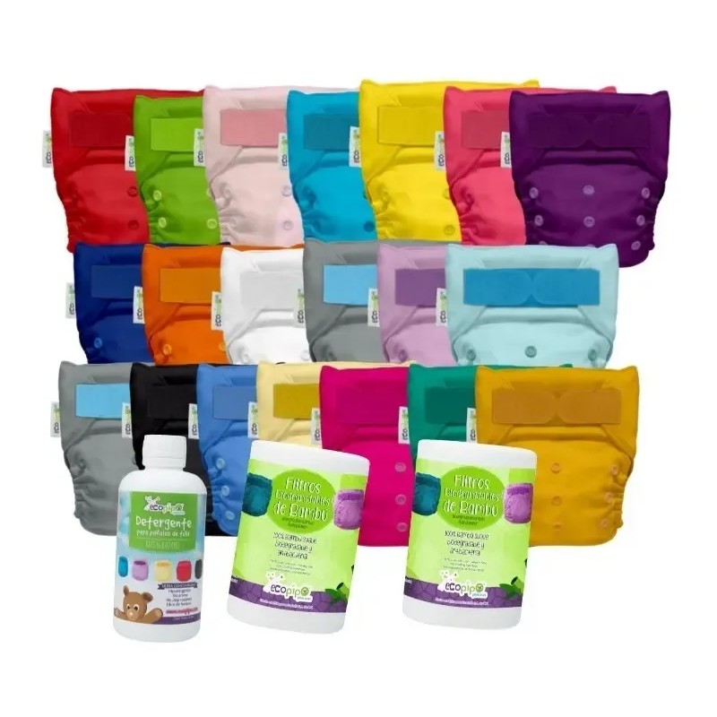 Pañales Ecopipo 4g 20 Pack Lisos Filtros Detergente