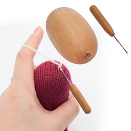 Herramienta para Zurcir en Forma de Huevo, Calcetines de Madera para Zurcir Huevos, Herramientas de Costura, Hilos para Zurcir Puntada de Huevo para Calcetines, Ropa, Zurcir Adultos, Artesanía DIY