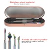4pcs Stainless Steel Nail Cuticle Pusher Cuticle Trimmer Remover Set
