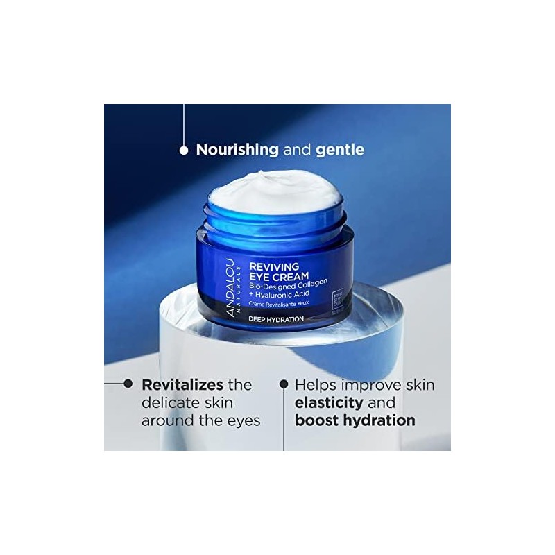 Andalou Naturals Deep Hydration Reviving Eye Cream, 0.45 Oz