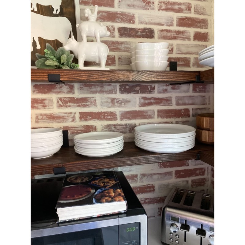 10 Pack Heavy Duty J Shelf Brackets with Lip, 9-Inch