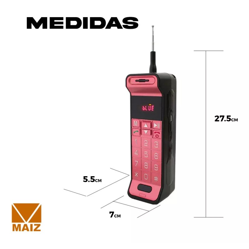 Maíz 10pzs Bocina Bluetooth Recargable Usb Diseño Teléfono Radio