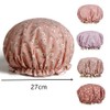 4 Pcs Shower Caps Reusable Shower Caps Double Waterproof Shower