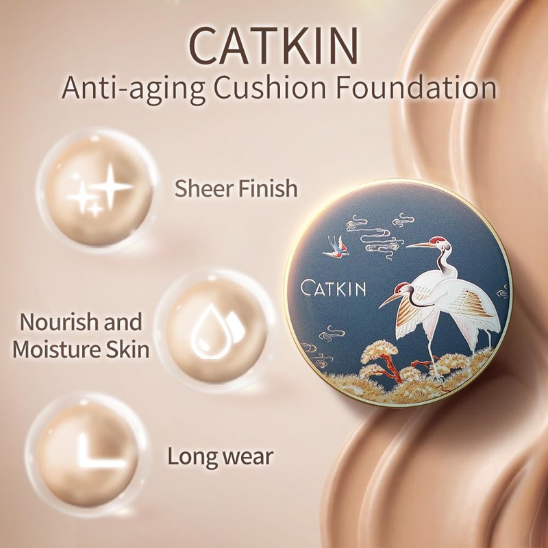 CATKIN X SUMMER PALACE Foundation for Mature Skin, Full Coverage